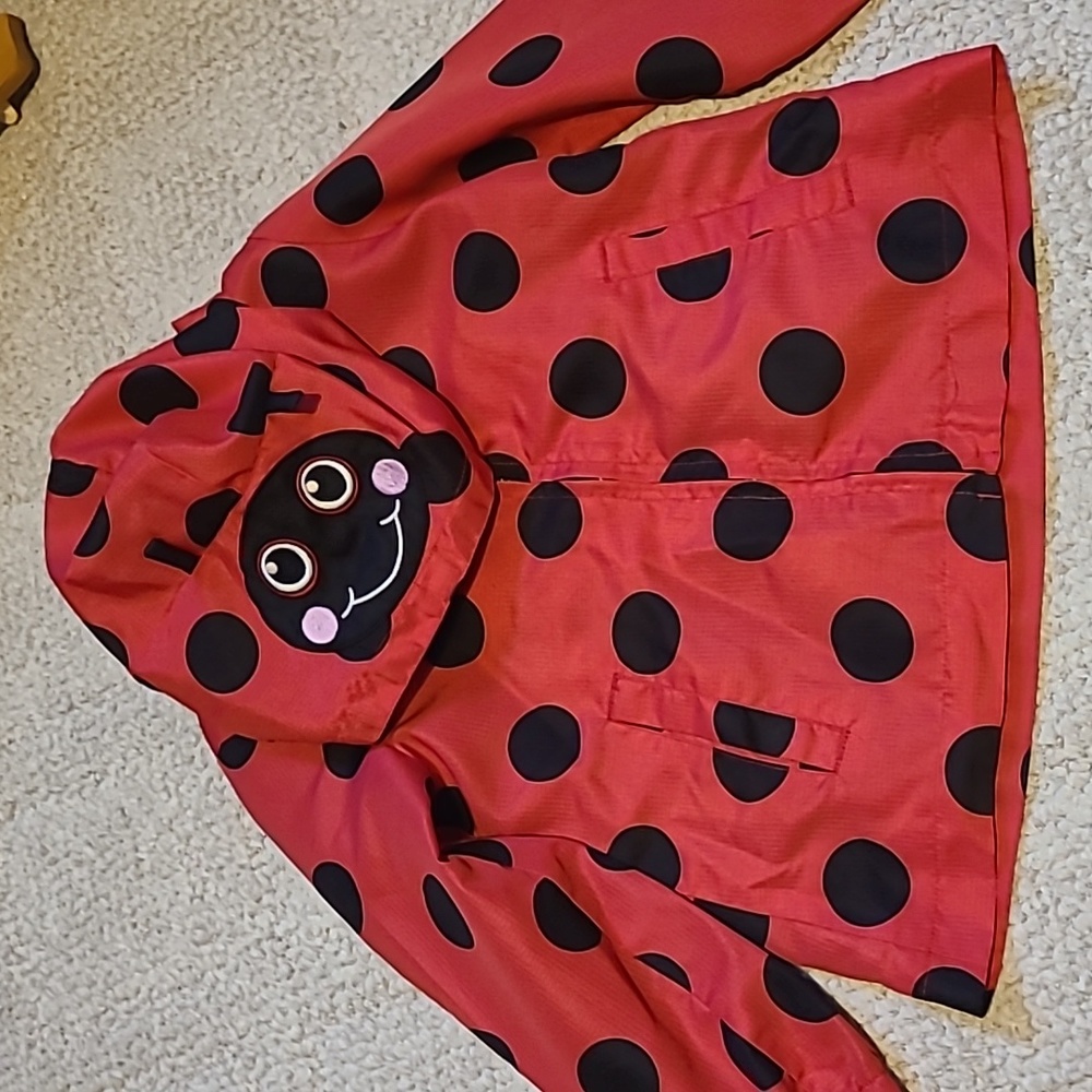 Girls lady bug wind breaker